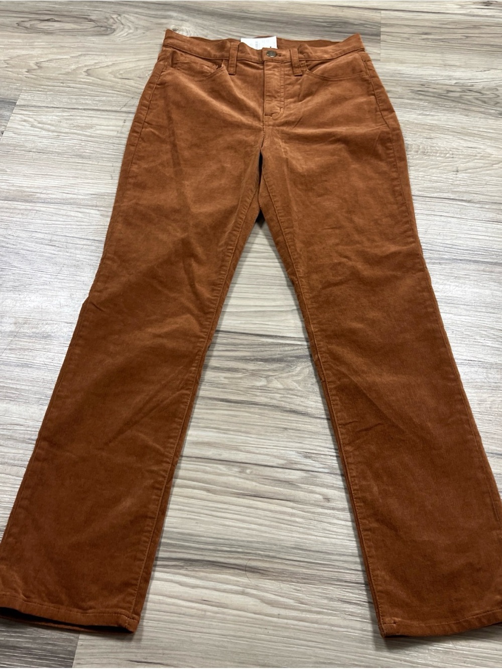 J.CREW Corduroy Pants Full-Length Straight Brown Stretch Women 27 BT006 NWT $128